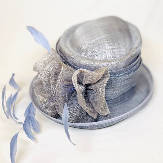 Pale Blue feather detailed headpiece