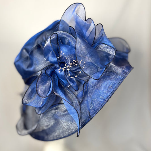 Royal Blue super soft hat with textured design