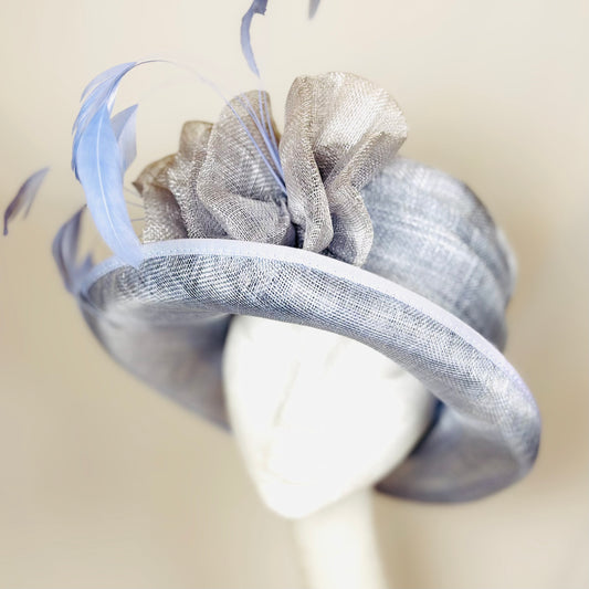Pale Blue feather detailed headpiece